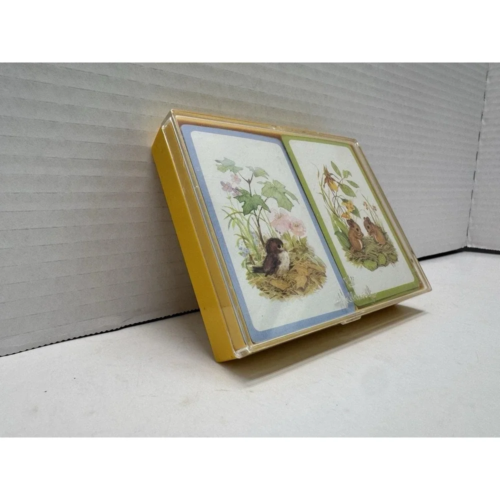 VTG Hallmark Playing Cards Mice & Birds Complete Vintage Bridge Set